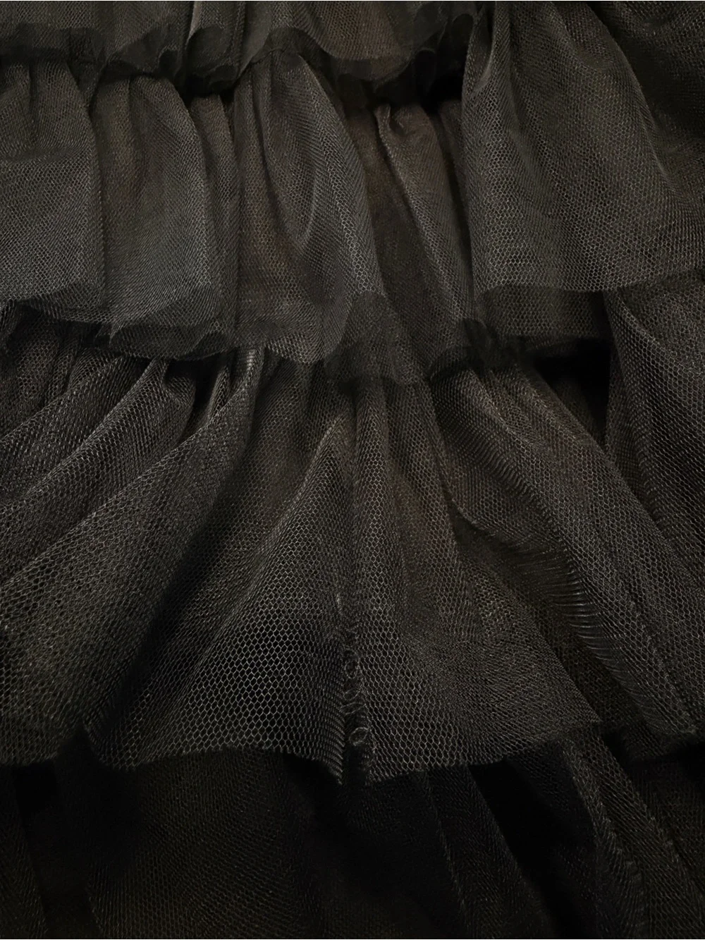 Black Tiered Ruffle Maxi Skirt Size Women's Size Large | Goth Avant Garde